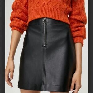 Wilfred Free vegan leather mini skirt